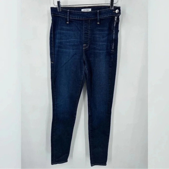 Good American High Rise Side Zip Jeans GASZ148 B1686 - Picture 2 of 5